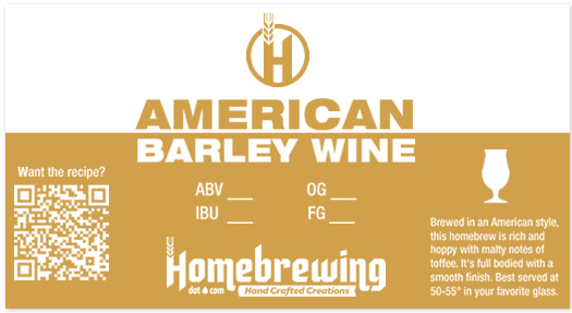 American Barelywine Homebrew Label