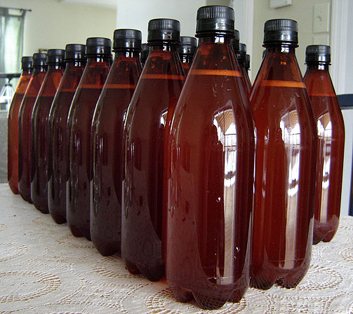 Plastic Homebrew bottles