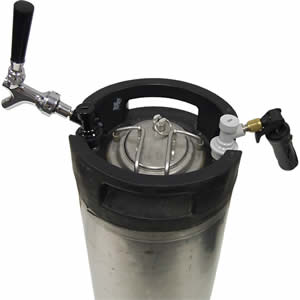 Grey Garosa Co2 Keg Charger Plastic Brass Portable Keg Charger Draft Beer Dispenser Ball Lock Home Brew Draft Beer Wine Soda