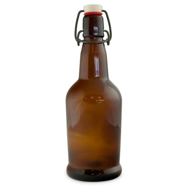 EZ Cap Bottles, Amber (Case of 12) - 16 oz.