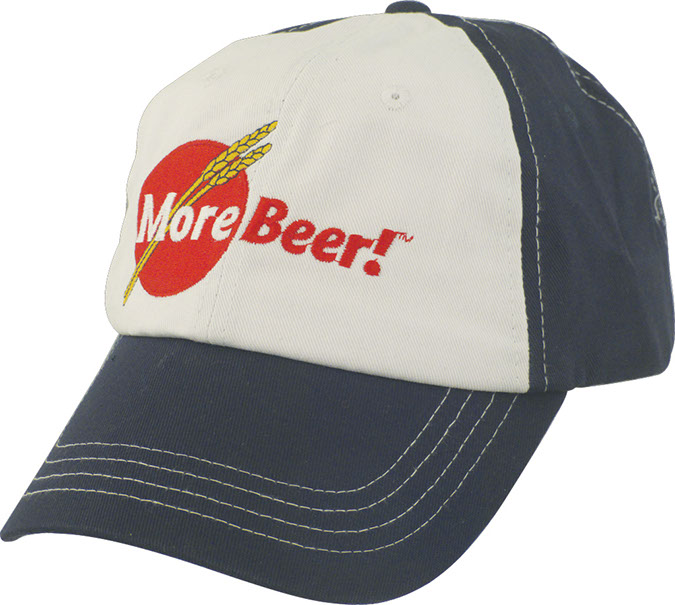 MoreBeer! Blue & White Low Profile Hat