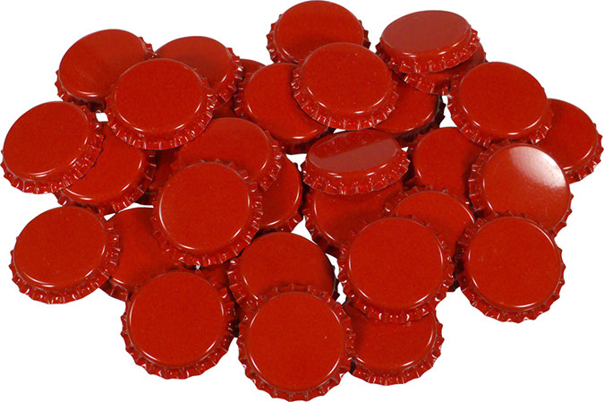Red Bottle Caps (50)
