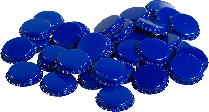 Blue Bottle Caps (50)