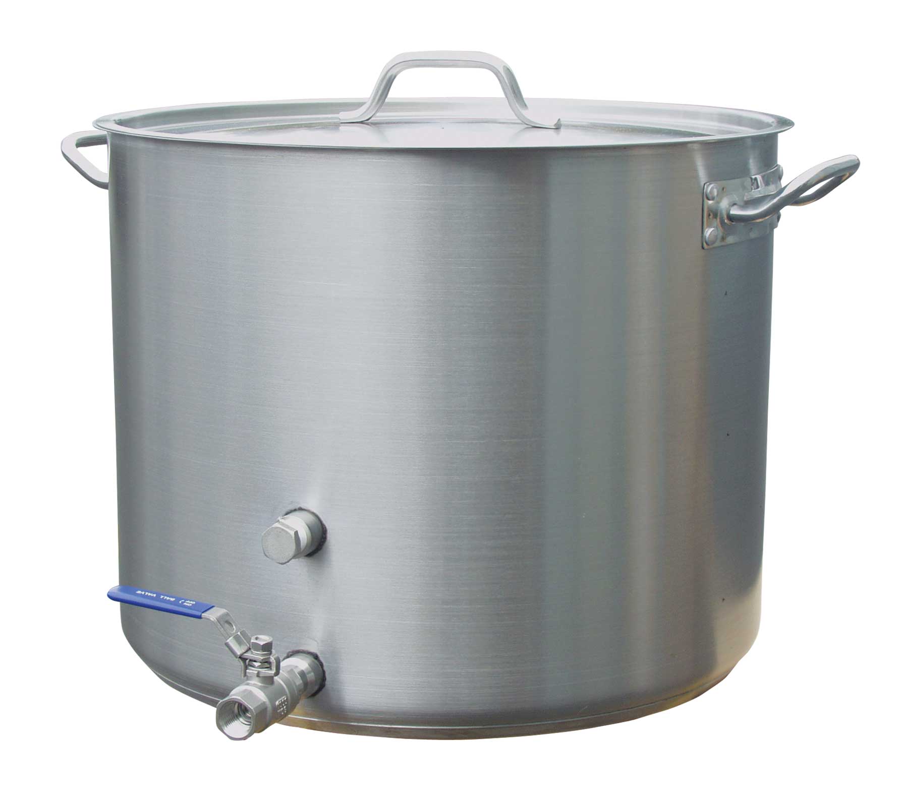 8 Gallon Stainless Brew Kettle With Notched Lid. 