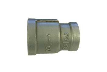Stainless Coupler 3/8" FPT x 1/2" FPT
