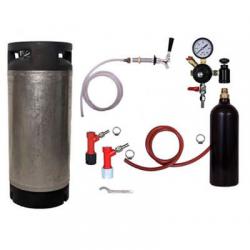 Draft Beer Refrigerator Keg Kit with 20oz CO2 Tank - PIN LOCK - Complete Kit