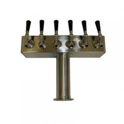 Draft Beer Tower - 6 Faucets - Commercial Keg